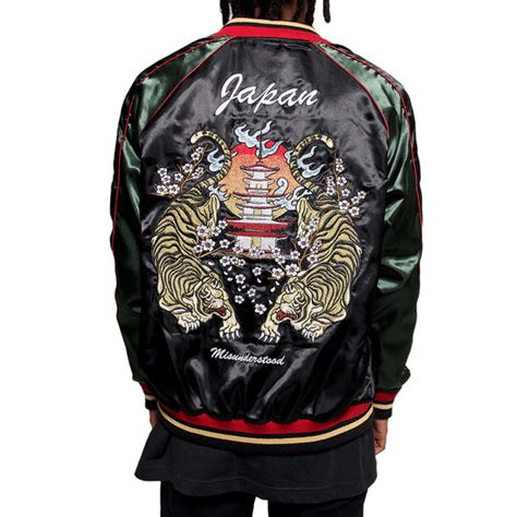 japanese tiger satin gucci color embroidery souvenir jacket|10 Stores To Buy An Authentic Sukajan Japanese Bomber Jacket .